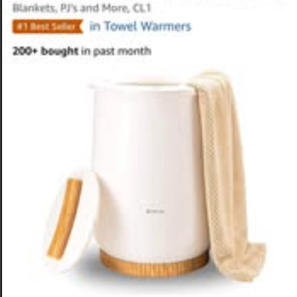 Keenray White and Tan Towel Warmer